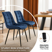 Chaise de salle à manger en velours nordique de luxe moderne, pieds en métal certifiés EN12520, chaise ergonomique pour hôtel, restaurant, mobilier