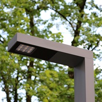 Lampe solaire de jardin avec détecteur de mouvement, éclairage paysager LED, IP66 étanche, en alliage d'aluminium pour jardin/ pelouse/ allée/ mur/ passerelle