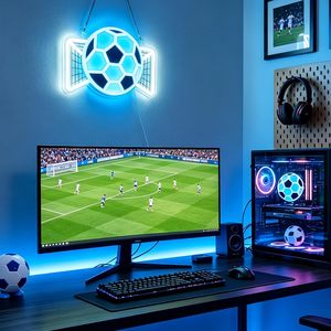Soccer Shot Letreros Neon LED indoor hanging ambient light shop <b>sign</b> wall decoration light entrance indicator light 5v 12v - Product Image 5