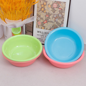 Plastic <b>Basins</b> <b>Round</b> Mixed Colors Wash <b>Basin</b> Vegetable Bowl Household Use - Product Image 2