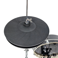 Kit de batterie électronique professionnel 12 pouces avec cymbale Hi-Hat, finition brillante, capteur de force 360°, déclencheurs piézoélectriques en céramique à activation par pression