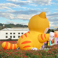 Mascotte gonflable géante personnalisée, modèle de chat imperméable à gonflage rapide, pour publicité extérieure