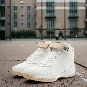 Baskets de basket-ball montantes personnalisées pour hommes Espadrilles souples à lacets Conception Velcro respirant Matériau supérieur en chanvre confortable - Product Image 1