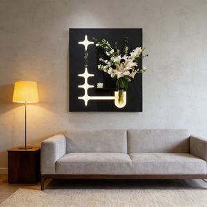 Decoración Moderna para Sala de Estar, Arte Mural 3D de Lujo, Tallado en Madera, Relieve Decorativo, Pintura Mural Hecha a Mano, Pintura Personalizada en Piedra Arenisca - Product Image 4