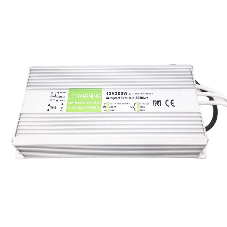 china dc 24v Switching Power Supply 25A 300W waterproof IP67 price power supply 12v