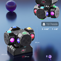 Projecteur de scène disco DJ 4 têtes 16 LED à faisceau rotatif 200W DMX512 RGBW pour Église, Club, Halloween, Noël, Mariage