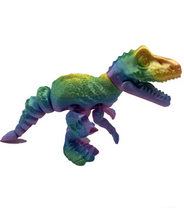 Figura de Dinosaurio Impresa en 3D Multicolor con Articulaciones Móviles, Juguete de Exhibición, Regalo Coleccionable - Product Image 2