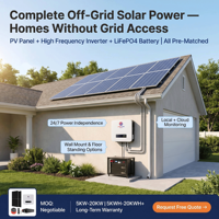 Système Solaire Autonome en Gros 5KW 10KW 20KW 50KW Kit Complet Stockage d'Énergie Domestique Onduleur Haute Fréquence Batterie OEM CE
