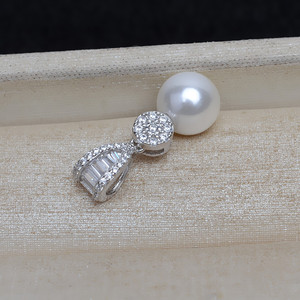 Pendentif en argent S925 à aiguille droite pour femme, perle DIY, accessoires 10-14, plateau vide semi-fini, bijoux pour la fabrication de bijoux de tête - Product Image 5