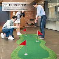 Accessoires de pratique de golf en acier inoxydable de gros mettant des tasses et des drapeaux verts trou drapeau tasse et drapeau