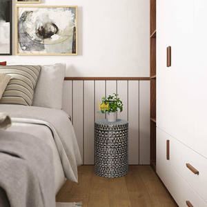 Meilleures ventes de tabourets et tables d'appoint en nacre, meubles de salon modernes décoratifs faits à la main - Product Image 6