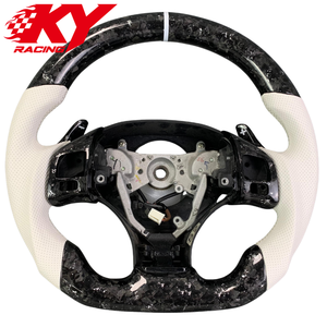 Volante personalizado de fibra de carbono forjado blanco con levas de cambio para Lexus IS250 IS300 IS350 ISF Sport 2005-2013 - Product Image 1