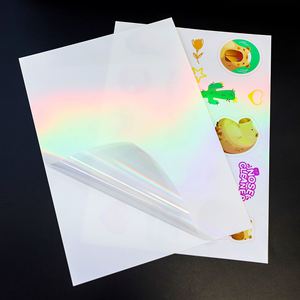 สติกเกอร์กระดาษขนาด A4 ฟิล์ม PET ใส พิมพ์ UV รูปทรงไม่ปกติ ฉลากใสสำหรับบรรจุภัณฑ์ผลิตภัณฑ์ดูแลส่วนบุคคล - Product Image 1