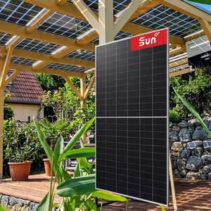 Panneau solaire monocristallin SunPlus 585W en stock aux États-Unis, bifacial BIPV HJT PERC TUV avec couvercle en verre frontal 156,75 mm 22,5% - Product Image 1
