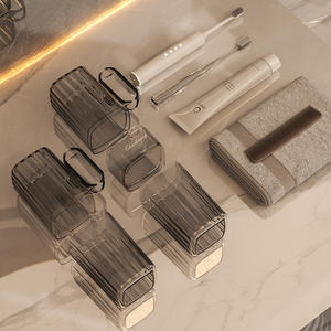 Étui de voyage pour brosse à dents Shandong avec poignée, transparent, portable, double usage, gobelet pour brosse à dents et gobelet pour bain de bouche pour couple - Product Image 5