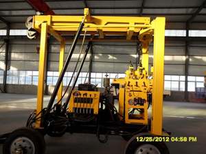 Plataforma de perforación hidráulica con ruedas sobre orugas, máquina de núcleo rotativo de 200m de profundidad para exploración de minas de oro, motor de recolección de muestras geológicas - Product Image 4