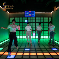 Panel Lantai Permainan LED RGB Interaktif Kontrol DMX512 Karpet Gaming Digital Tahan Air untuk Zona Permainan Komersial