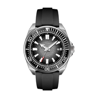 Montres de plongée haut de gamme OEM personnalisées pour plongeurs, avec aiguilles lumineuses, date automatique, calendrier, en acier inoxydable, design classique du cadran.