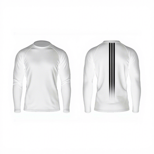 เสื้อรัดรูปแขนยาวระบายอากาศได้ดีสำหรับผู้ชาย ผลิตจากผ้าเย็นสบาย ตะเข็บเรียบ ป้องกันแสงแดด เหมาะสำหรับกีฬาทางน้ำและบราซิลเลียนยิวยิตสู - Product Image 2