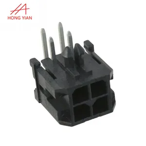 Molex 43045微配合3.0毫米R/A公插针2x2 6 8 12p单双排矩形MX3.0印刷电路板连接器