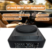 Subwoofer actif monocylindre de 10 pouces à monter sous le siège, 120W, en aluminium, pour voiture, avec apparence personnalisée, vente en gros