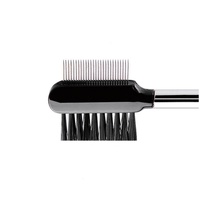 Séparateur de cils à double usage Peigne à sourcils en acier avec couvercle Mascara Lift Curl Metal Brush Beauty Eyelashes Makeup Tool