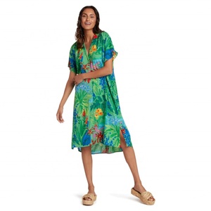 Venta al por Mayor de Faldas Largas Casuales de Poliéster con Volantes de Diseño Hawaiano Personalizadas OEM para Mujer, Proveedor de Ropa Femenina - Product Image 3