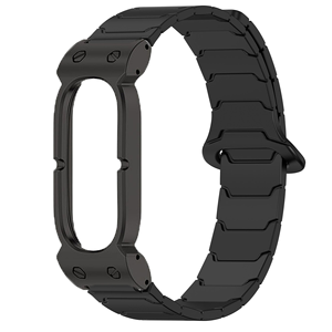 Custom Heavy Duty Metal <b>Case</b> Bumper Magnetic Dual-Color Silicone Wristband Shockproof <b>Watch</b> Band for Google Fitbit Air - Product Image 3