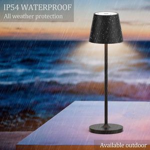 Lámpara de Mesa Inalámbrica con Atenuación Gradual de 3 Colores, Recargable, LED, Metálica, Moderna, Redonda, 80, 5W, Venta al Por Mayor - Product Image 6