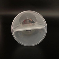 Vente en gros, tasse transparente de 700 ml, tasse en plastique Double partagé, tasse à thé fendue, 2 compartiments