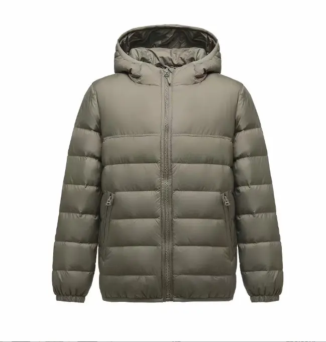 2023 Luxe Heren Winter Puffer Jas Zwarte Bubble Jassen Met Capuchon Kraag En Ritssluiting Plus Size Groothandel