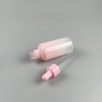 Vente en gros de flacons compte-gouttes d'huile essentielle en verre rose dégradé de 50ml pour emballage cosmétique de parfum d'huile essentielle