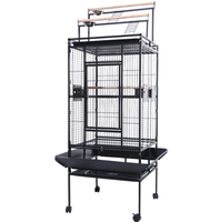 Volière portable pliable en acier inoxydable, grande taille, robuste, pour oiseaux et perroquets – Écologique et très demandée – Fournitures pour oiseaux