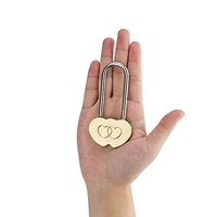 Cadenas à clé pour amoureux, en laiton massif gravé, en forme de double cœur, pour mariage et anniversaire, symbole d'amour éternel