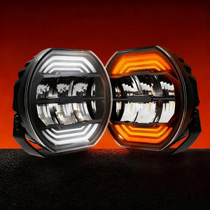 Faro da Lavoro a <span class=keywords><strong>LED</strong></span> Ausiliario 9/7 Pollici Bicolore DRL Ambra Emark 12V 24V per Veicoli Fuoristrada 4x4 Camion ATV - Product Image 1