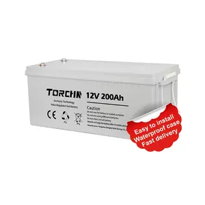 TORCHN Baterias Solares 12 Volt 12V 200 Amp 200Ah 250Ah 300Ah Solar Gel Lead Acid Battery