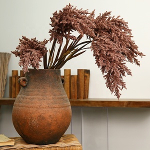 O-P608 vente en gros blanc Beige marron Astilbe fleur Vintage herbe de pampa romantique grande herbe de pampa artificielle pour la décoration de mariage - Product Image 4