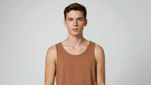 M a 3XL OEM/ODM producción Regular Fit 95% algodón 5% Spandex Tank Top Plain 4-Way stretch Cotton Men T-shirt - Product Image 3