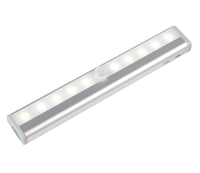 Lampu LED Sensor Gerak PIR Bertenaga Baterai Grosir Langsung dari Pabrik, Lampu Bawah Kabinet untuk Lemari Pakaian Kamar Tidur