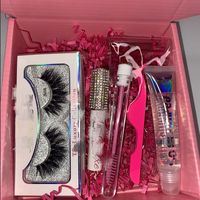Set di imballaggio per ciglia personalizzate di nuovo Design ciglia finte di visone 3d naturale 25mm ciglia di visone fatte a mano all'ingrosso