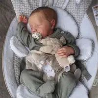 Muñeca Reborn suave de 17 pulgadas para recién nacidos, muñeco de bebé de silicona de vinilo