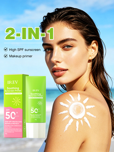 Crème solaire légère SPF 50 à l'extrait de Centella Asiatica, soin apaisant à base de plantes coréennes, pour tous types de peaux, OEM - Product Image 4