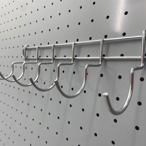 OEM ODM Estante Accesorios Exhibición Gancho Supermercado Tienda Hogar Cosas Cesta colgante Acero Exhibición Pegboard Metal Panel Ganchos - Product Image 6