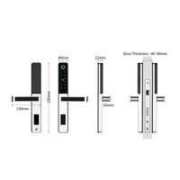 Locstar-cerradura inteligente de puerta con huella dactilar, cierre eléctrico deslizante de vidrio con Wifi, Amazon, TTlock