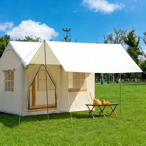 Grande tente de <span class=keywords><strong>camping</strong></span> gonflable avec 8,5 mètres de hauteur ㎡   Tente de <span class=keywords><strong>camping</strong></span> familiale 420D Oxford imperméable 3000mm PVC à colonnes d'air pour la randonnée, le pique-nique et les voyages en extérieur - Product Image 2