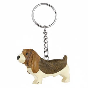 Portachiavi in legno a forma di cane Bassotto in miniatura intagliato, regalo per gli amanti degli animali domestici - Product Image 2