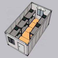 Maison préfabriquée en conteneur moderne, économique et portable, à chambre unique, facile à assembler, en kit, en acier, pour habitation ou dortoir