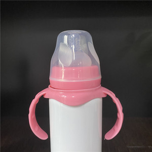 Botella infantil anticólica <span class=keywords><strong>con</strong></span> aislamiento al vacío, manualidades, blanca, sublimación, 8oz, 240ml, taza <span class=keywords><strong>con</strong></span> pezón de silicona - Product Image 3