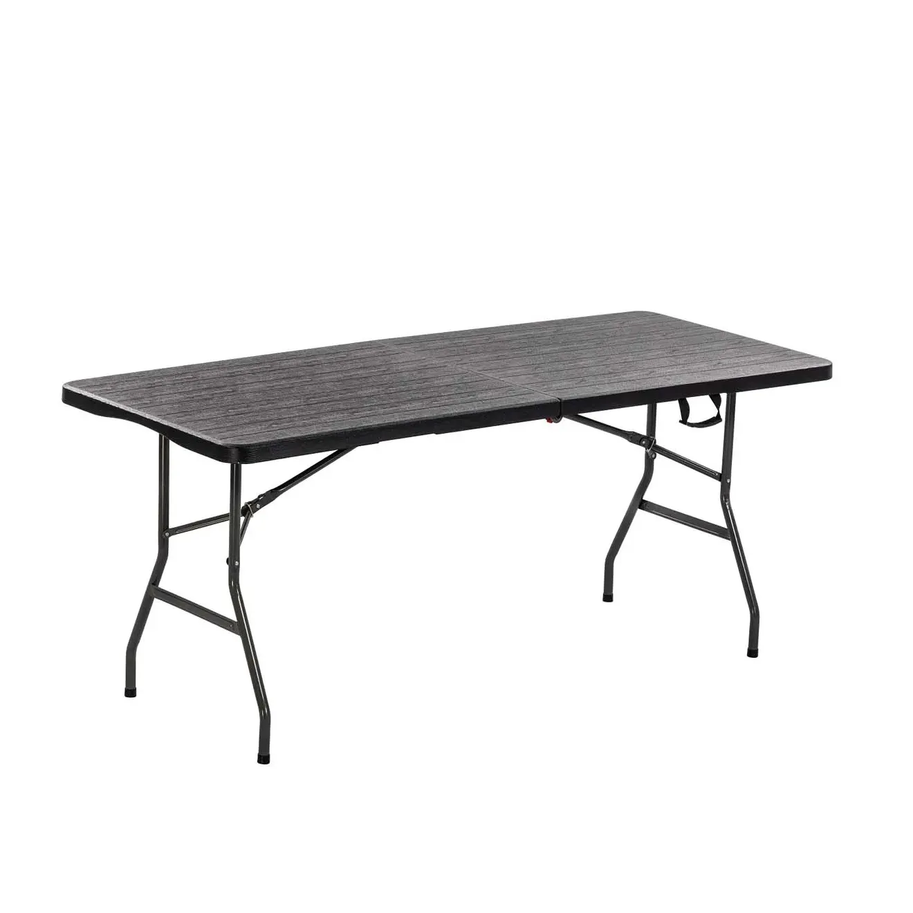 Mobilier d'extérieur de 6 pieds, table de camping pliante en plastique HDPE, ensemble de table de bière en grain de bois, table de jardin pour traiteur, vente en gros