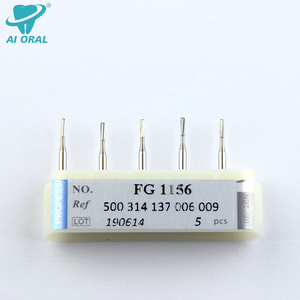 Bera dentaria del carburo di tungsteno del taglio normale del cilindro rotondo, fresa di FG con un gambo di 1.6mm per i manipoli dentali elettrici ad alta velocità - Product Image 2